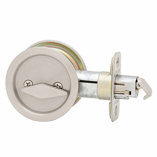 Product Cover Kwikset 335 Round Bed/Bath Pocket Door Lock in Satin Nickel