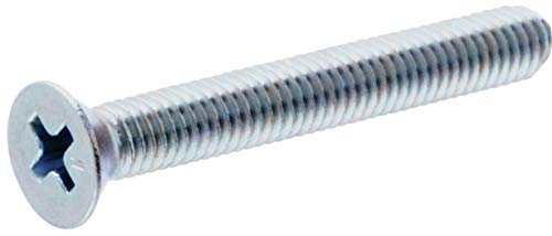 Product Cover Hillman Group 101040 6-32-Inch x 1-1/2-Inch, 100-Pack Zinc Flat Head Phillips Machine Screw, 6-32 x 1-1/2