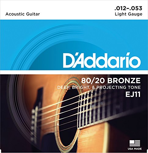 Product Cover D'Addario EJ11 80/20 Bronze Acoustic Guitar Strings, Light, 12-53