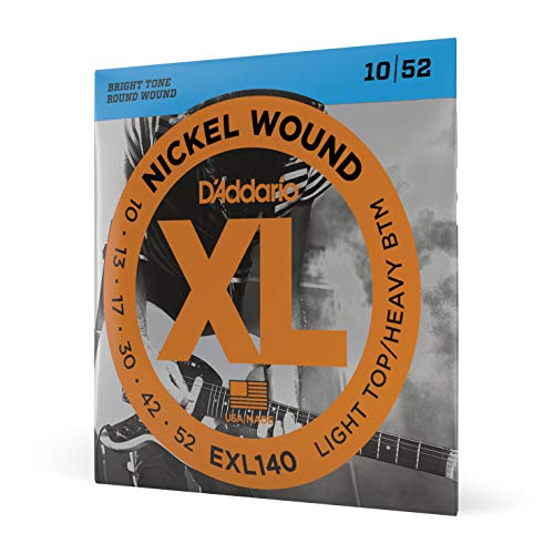 Product Cover D'Addario EXL140 Nickel Wound Electric Guitar Strings, Light Top/Heavy Bottom, 10-52