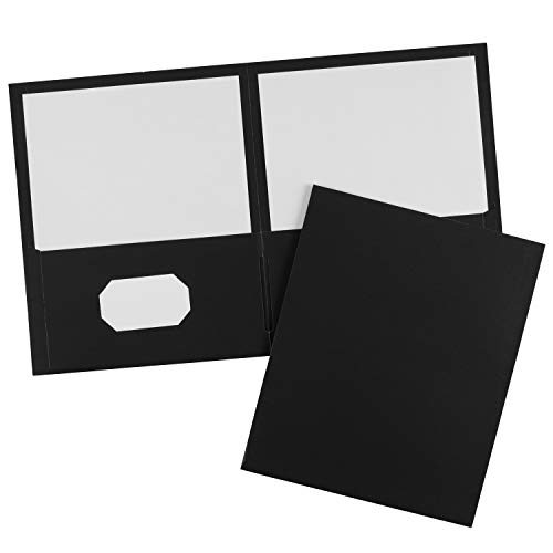 Product Cover Avery 47988 Two-Pocket Folder, 40-Sheet Capacity, Black (Box of 25)
