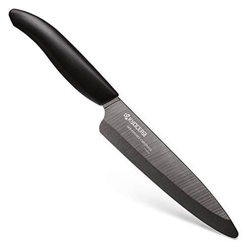 Product Cover Kyocera Advanced Ceramic Revolution Series 5-inch Slicing Knife, Black Handle, Black Blade