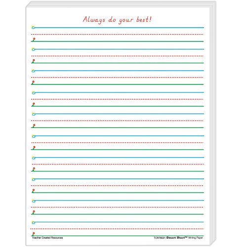 Product Cover Teacher Created Resources Smart Start 1-2 Writing Paper: 100 Sheets