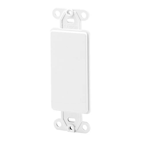 Product Cover Leviton 80414-W Decora QuickPort Multimedia Blank Insert, 1 Gang, Smooth, 1-Pack, White