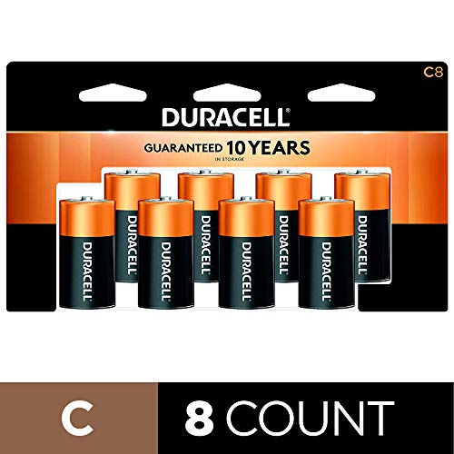 Product Cover Duracell - CopperTop C Alkaline Batteries with recloseable package - long lasting, all-purpose C battery for household and business - 8 count