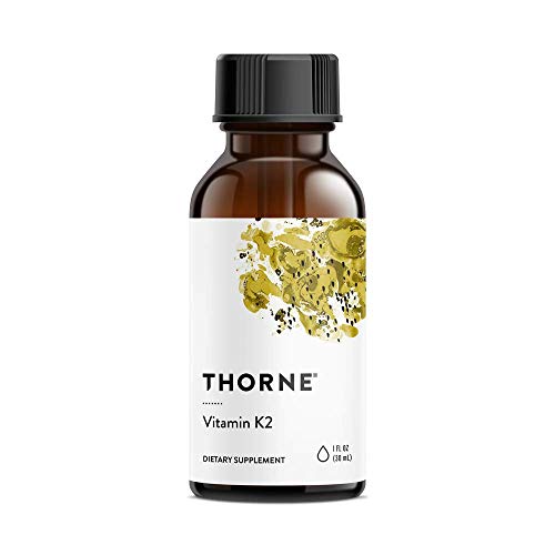 Product Cover Thorne Research - Vitamin K2 Liquid (1 mg/Drop) - Concentrated Vitamin K2 Supplement for Heart and Bone Support - 30 ml