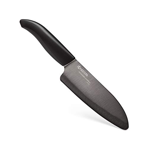 Product Cover Kyocera Advanced Ceramic Revolution Series 5-1/2-inch Santoku Knife, Black Blade