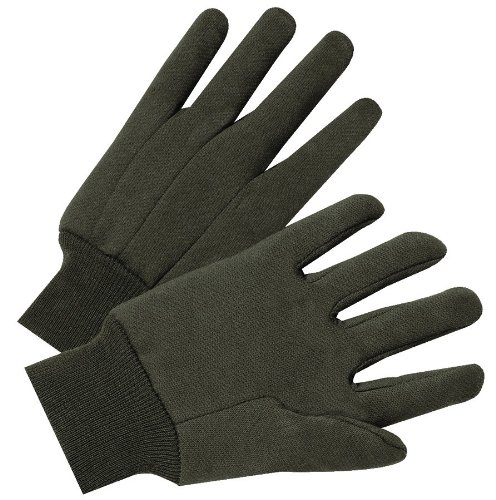 Product Cover G & F 4408 Heavy Weight 9OZ. Brown Jersey Work Gloves, Knit Wrist, Sold by Dozen (12-Pairs) - Large