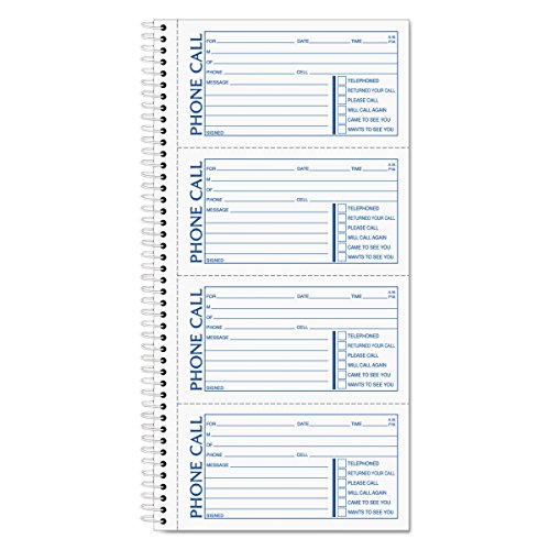 Product Cover TOPS Phone Message Book, Carbonless Duplicate, 4 Messages per Page, 200 Set per Book (4002)