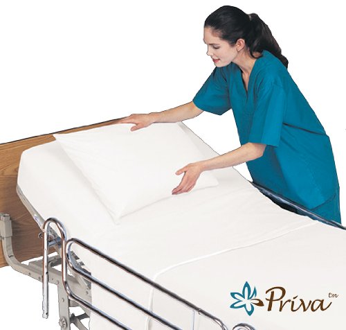 Product Cover Priva All in One Hospital Bed in a Bag, Top Sheet, Bottom Sheet, Pillow Case and Blanket, White