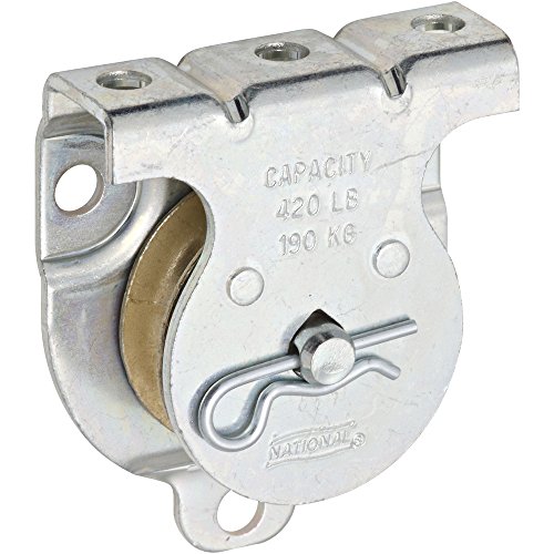 Product Cover National Hardware N233-247 3219BC Wall/Ceiling Mount Single Pulleys in Zinc, 1-1/2 in.