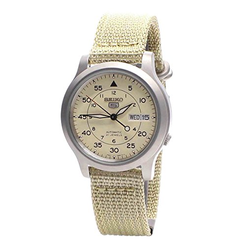 Product Cover Seiko Men's SNK803 Seiko 5 Automatic Watch with Beige Canvas Strap