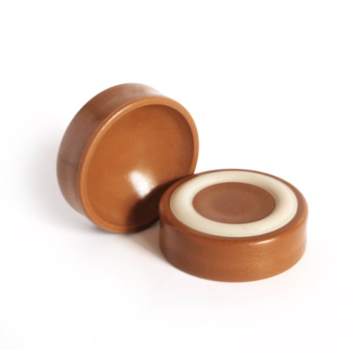 Product Cover Slipstick CB600 Furniture Wheel Caster Cups/Floor Protectors with Non Skid Rubber Grip (Set of 4 Grippers) 1-3/4 Inch - Caramel