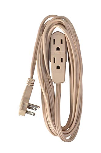 Product Cover SlimLine 2255 Flat Plug Extension Cord, 3-Wire, Beige, 13-Foot