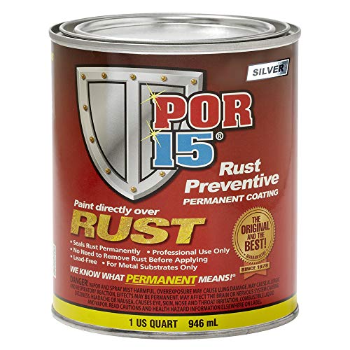 Product Cover POR-15 45304 Rust Preventive Coating Silver Moisture Cure Primer, 32. Fluid_Ounces