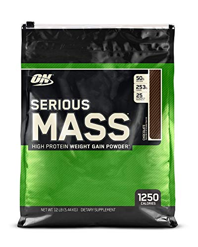 Product Cover OPTIMUM NUTRITION Serious Mass Weight Gainer Protein Powder, Chocolate, 12 Pound