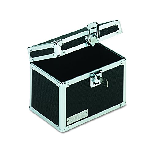 Product Cover Vaultz VZ01171 Locking Index Card File with Flip Top Holds 450 4 x 6 Cards, Black