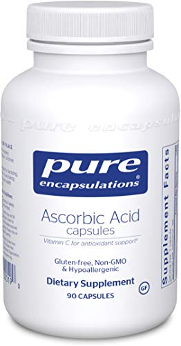 Product Cover Pure Encapsulations - Ascorbic Acid Capsules - Hypoallergenic Vitamin C Supplement for Antioxidant Support* - 90 Capsules