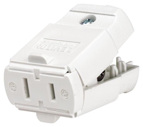 Product Cover Leviton 102-WP 016-00102-0WP 15 Amp, 125 Volt, Cord outlet, 1 Pack, White