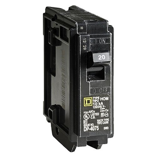 Product Cover Square D by Schneider Electric HOM120CP Homeline 20 Amp Single-Pole Circuit Breaker