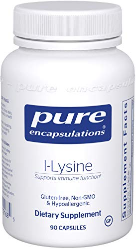 Product Cover Pure Encapsulations - l-Lysine - Hypoallergenic Supplement Helps Maintain Healthy Arginine Levels and Immune Function* - 90 Capsules
