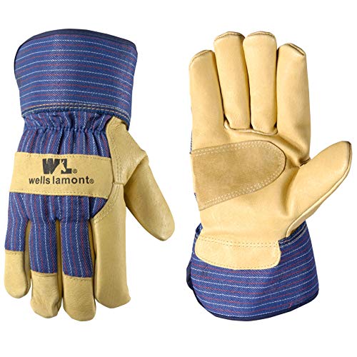 Product Cover Men's Heavy Duty Leather Palm Thinsulate Winter Work Gloves with Safety Cuff (Wells Lamont 5235L)