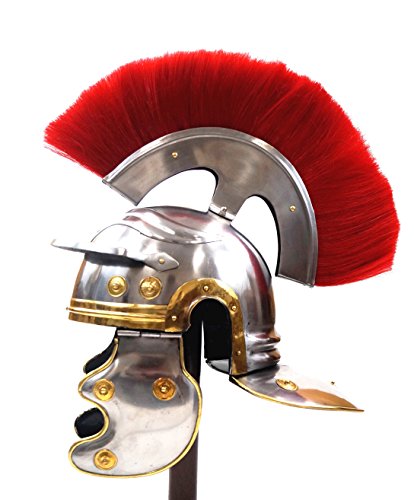 Product Cover Roman Centurion Helmet w/ Red Plume Armor Gladiator New