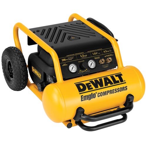 Product Cover DEWALT Air Compressor, 225-PSI Max, Hand Carry with Wheels, 4-1/2 Gallon (D55146)