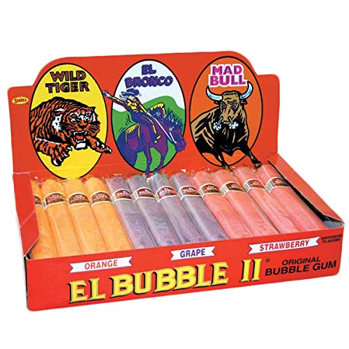 Product Cover Dubble Bubble El Bubble II Bubble Gum Cigars, Assorted Fruit Flavors, Box of 36