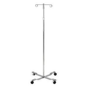 Product Cover Economy I.V. Pole - 4 Leg with Removable Top and 2 Hook