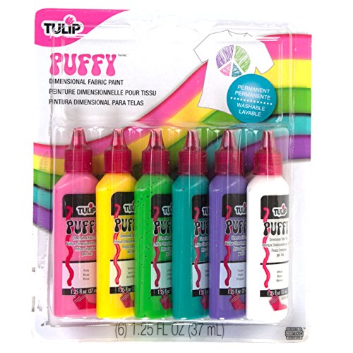 Product Cover Tulip DCNSK76Y Puffy 3-D Fashion Paint, Assorted Colors, 6 Pack, Multicolor