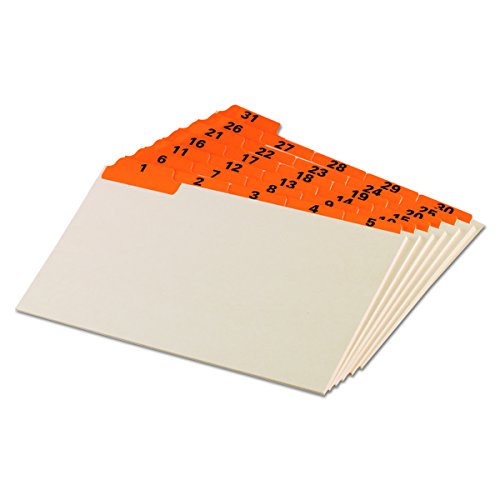 Product Cover Oxford 05832 Laminated Tab Index Card Guides, Daily, 1/5 Tab, Manila, 5 x 8 (Set of 31)