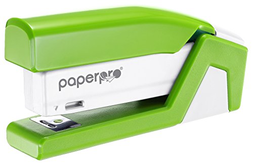 Product Cover PaperPro inJOY20 - 3 in 1 Stapler - One Finger, No Effort, Spring Powered Stapler - Green (1513)