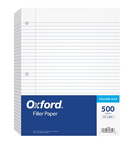 Product Cover Oxford Filler Paper, 8-1/2