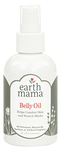 Product Cover Belly Oil by Earth Mama | to Safely Moisturize and Promote Skin's Natural Elasticity During Pregnancy and to Ease The Appearance of Stretch Marks, 4-Fluid Ounce