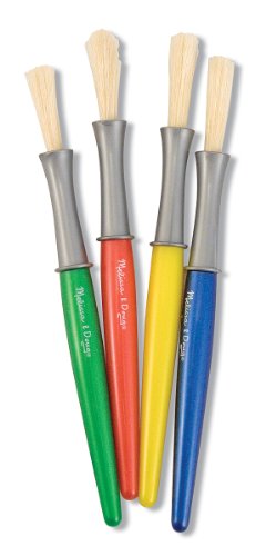 Product Cover Melissa & Doug Large Paint Brush Set With 4 Kids' Paint Brushes (Great Gift for Girls and Boys - Best for 3, 4, 5, 6, 7 Year Olds and Up)