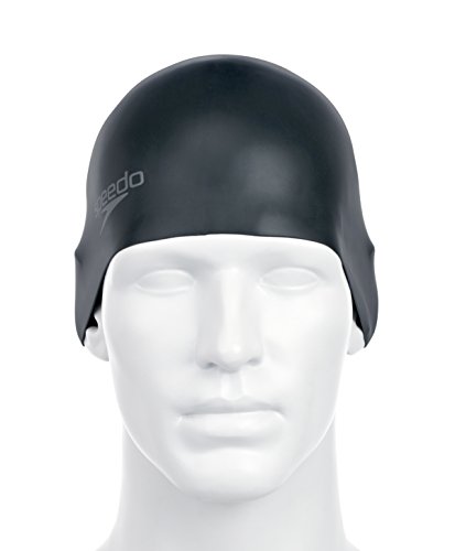 Product Cover Speedo Plain Moulded Swim Hat One Size Black