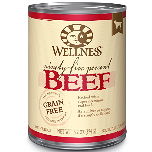 Product Cover Wellness 95% Beef Natural Wet Grain Free Canned Dog Food, 13.2-Ounce Can (Pack Of 12)