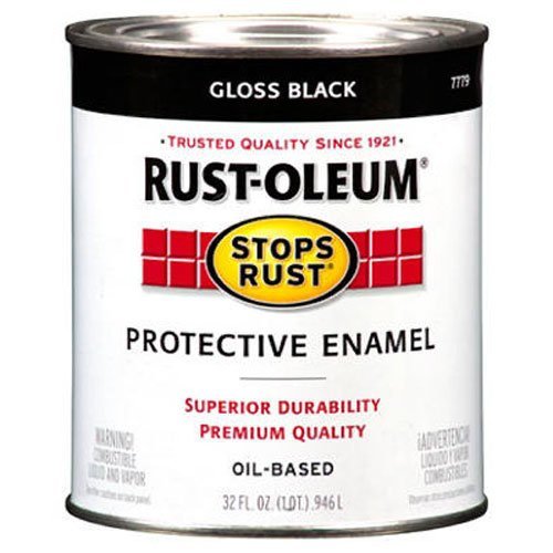 Product Cover Rust-Oleum 7779504 Protective Enamel Paint Stops Rust, 32-Ounce, Gloss Black