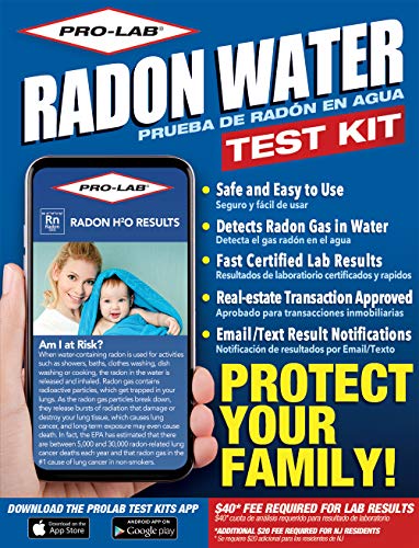 Product Cover PRO-LAB Radon In Water Do It Yourself DIY Test Kit RW103