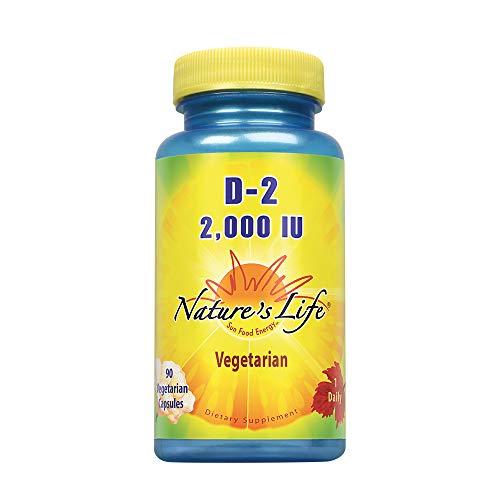 Product Cover Nature's Life D-2 Veg Capsules, Ergocalciferol, 2000 IU, 90 Count