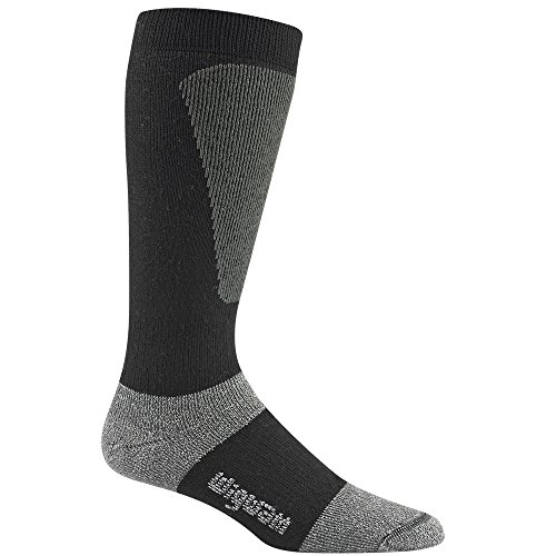 Product Cover Wigwam Men's Snow Sirocco Knee High Performance Ski Sock,Black,Sock size : Large ( shoe Size : Men's 9-12 , Women's 10-13)