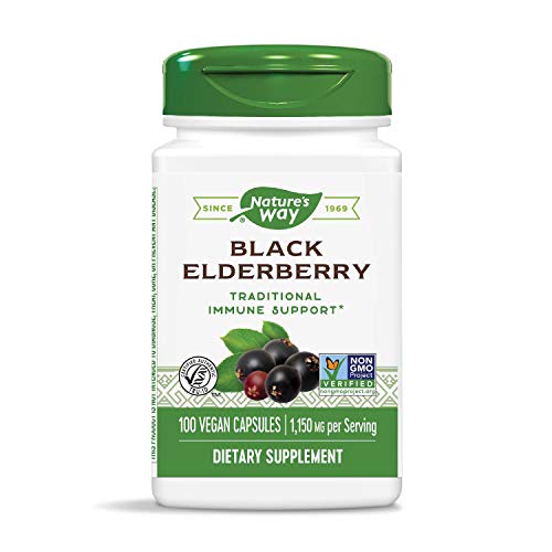 Product Cover Nature's Way, Black Elderberry, 575 mg, 100 Vegetarian Capsules