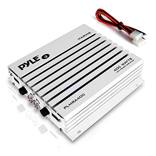 Product Cover Pyle Hydra Marine Amplifier  Upgraded Elite Series 400 Watt 4 Channel Audio Amplifier  Waterproof,  Dual Mosfet Power Supply, Gain Level Controls, RCA Stereo Input & LED Indicator (PLMRA400)