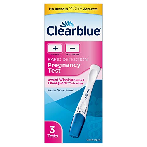 Product Cover Clearblue Rapid Detection Pregnancy Test, 3 Count   Prueba de embarazo Rapid Detection Clearblue