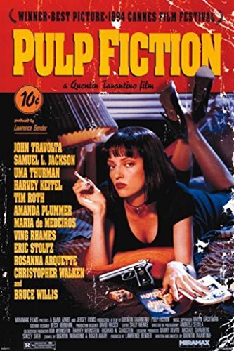 Product Cover Pulp Fiction Uma Thurman Smoking Movie Cool Wall Decor Art Print Poster 24x36