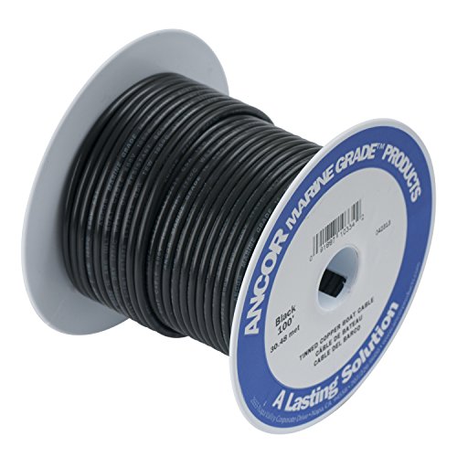 Product Cover Ancor Marine Grade Primary Wire and Battery Cable (Black, 100 Feet, 14 AWG)