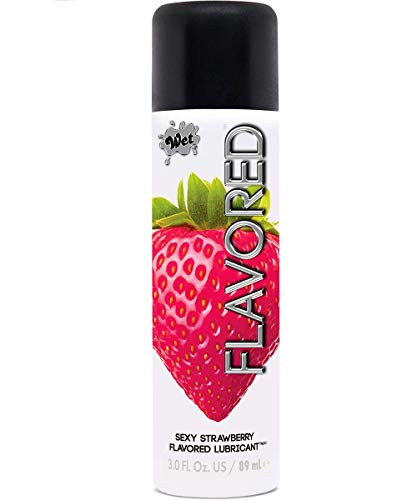 Product Cover Wet Strawberry Flavored Lube - Water Based Edible Lubricant, 3.0 Ounce