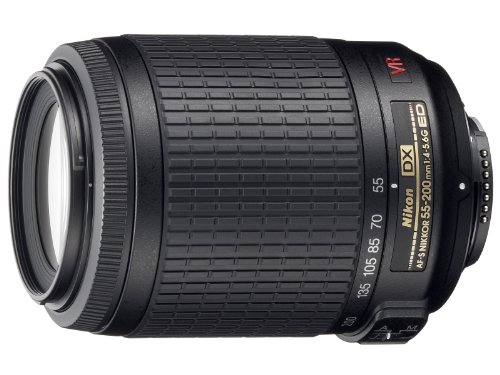 Product Cover Nikon 55-200 mm f/4-5.6G AF-S VR DX IF-ED Telephoto Zoom Lens for Nikon Digital SLR Camera (Black)