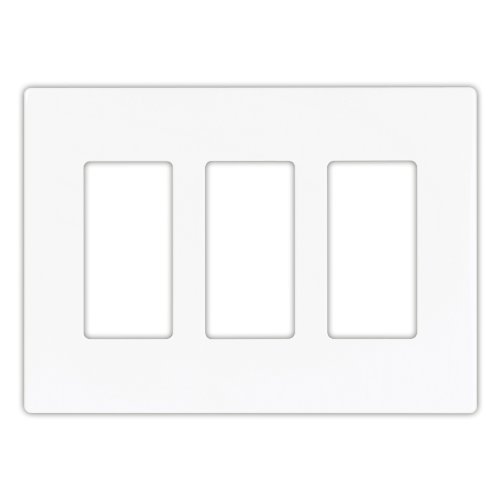 Product Cover Eaton 9523WS ASPIRE Screwless Wallplate, 3-Gang, White Satin